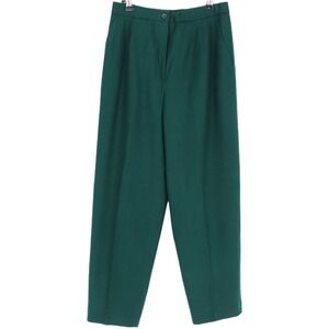 VTG Pendleton Womens Size 10 Petite 100% Wool Green Trousers High Waist Tapered